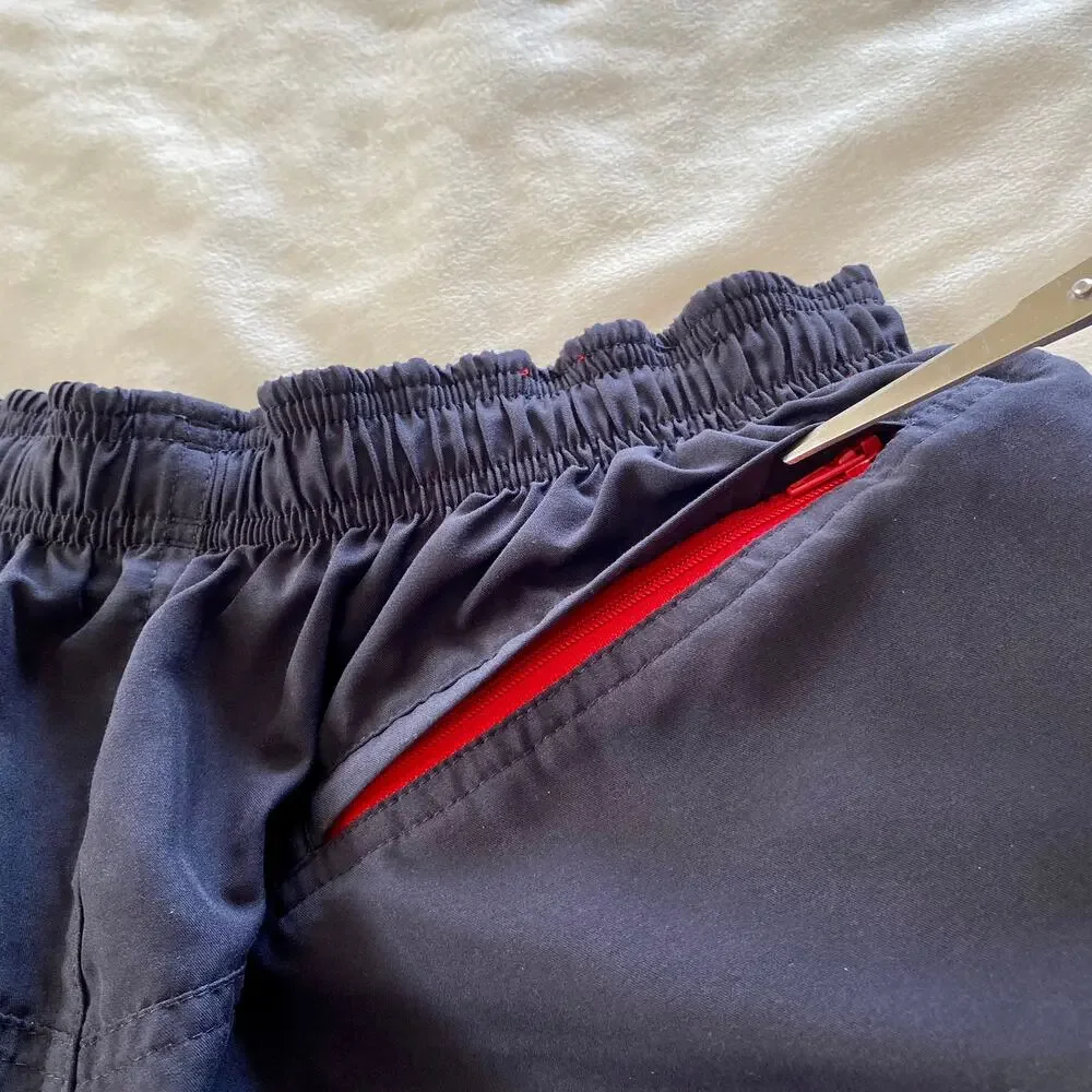 Speedo Men’s Swim Shorts Trunks Elastic Waist Dark Blue Size Medium